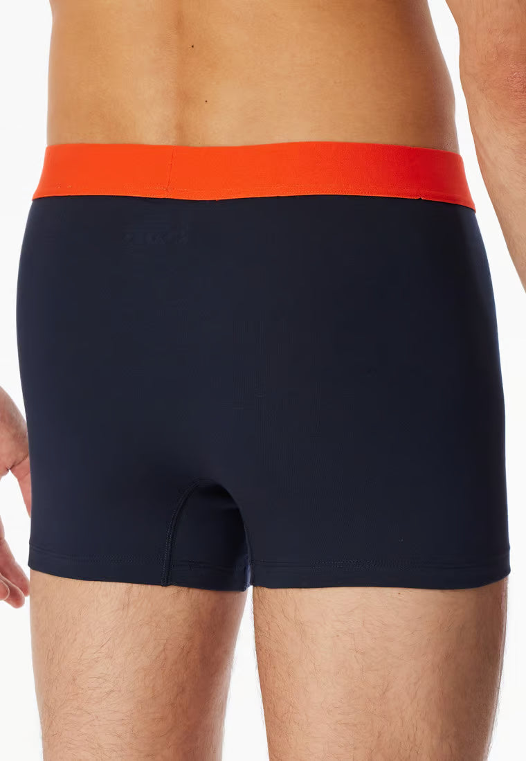 Lot de 5 shorts en coton biologique tissé, taille élastique, bleu foncé - 95/5