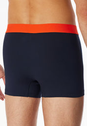 Lot de 5 shorts en coton biologique tissé, taille élastique, bleu foncé - 95/5