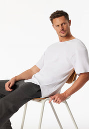 Shirt kurzarm Doppelripp Cutout admiral - SCHIESSER 150 Years