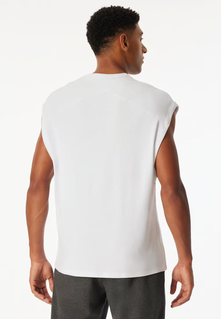 Shirt ärmellos Doppelripp weiß - SCHIESSER 150 Years