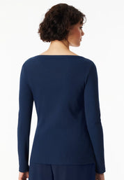 Chemise à manches longues côtelées doubles et découpes Amiral - SCHIESSER 150 ans