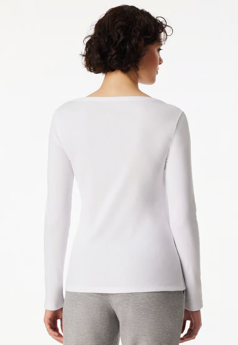 Chemise à manches longues côtelées doubles et découpes Amiral - SCHIESSER 150 ans