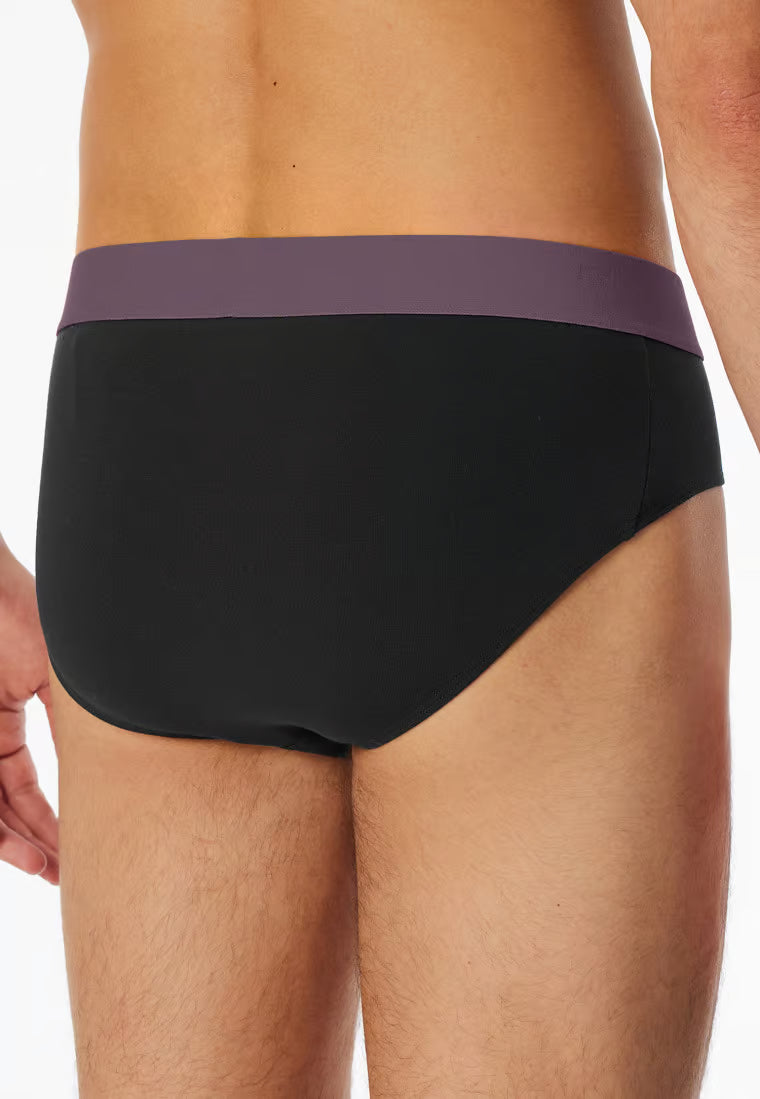 Lot de 3 slips Rio en coton biologique tissé, taille élastique, multicolores - 95/5