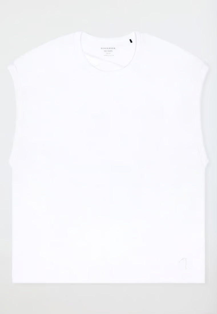 Shirt ärmellos Doppelripp weiß - SCHIESSER 150 Years