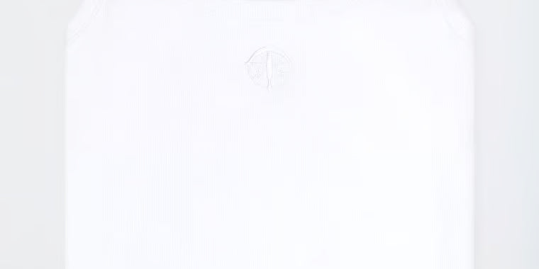 Débardeur côtelé double, blanc - SCHIESSER 150 ans