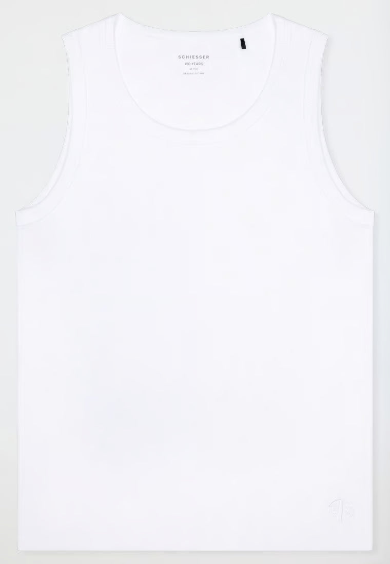 Tank Top Doppelripp weiß - SCHIESSER 150 Years