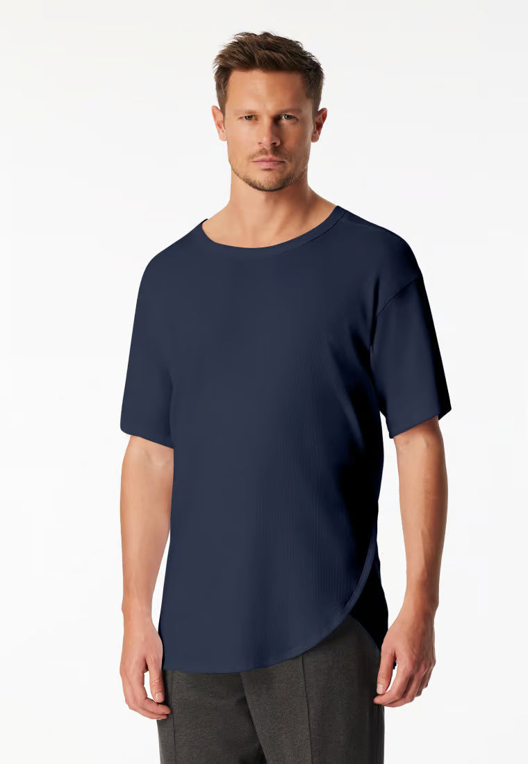 Shirt kurzarm Doppelripp Cutout admiral - SCHIESSER 150 Years