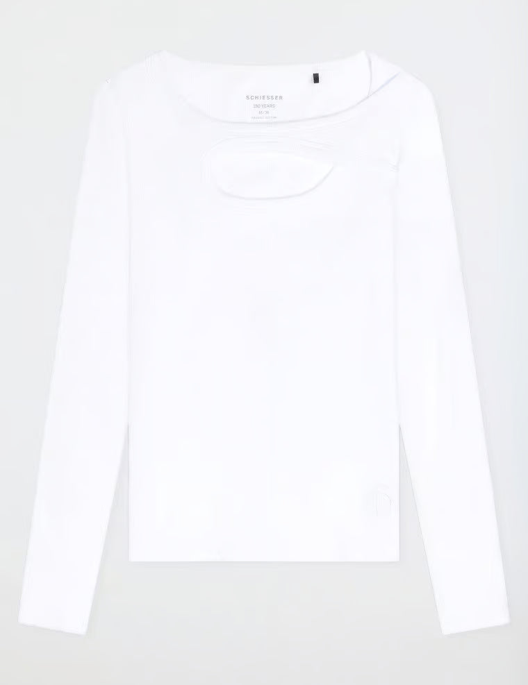 Langarmshirt Doppelripp Cutout admiral - SCHIESSER 150 Years