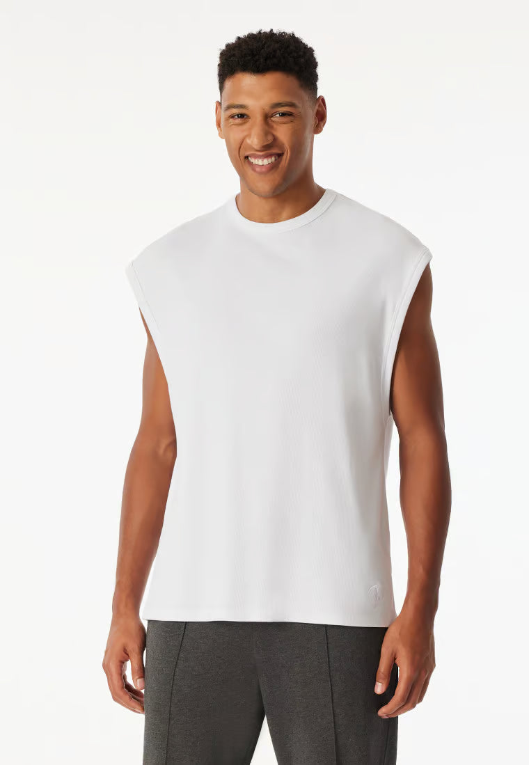 Shirt ärmellos Doppelripp weiß - SCHIESSER 150 Years