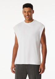 Shirt ärmellos Doppelripp weiß - SCHIESSER 150 Years