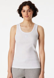 Trägertop Doppelripp weiß - SCHIESSER 150 Years