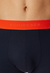 Lot de 5 shorts en coton biologique tissé, taille élastique, bleu foncé - 95/5