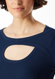 Chemise à manches longues côtelées doubles et découpes Amiral - SCHIESSER 150 ans